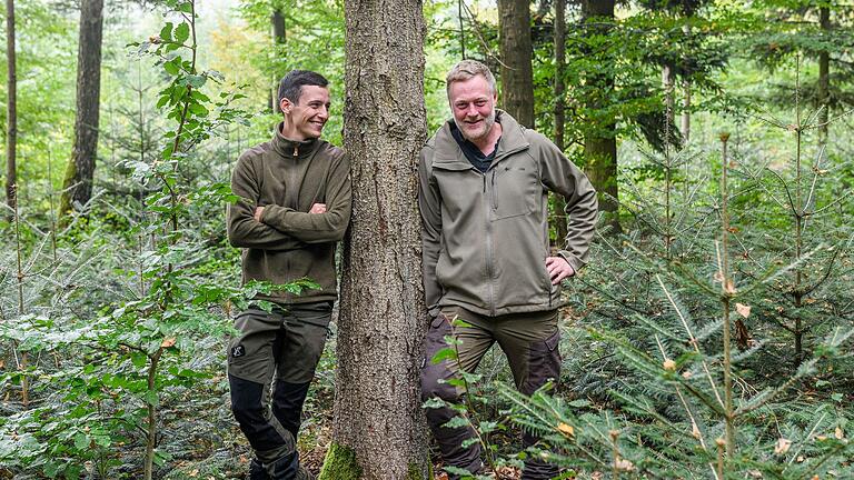 Robert Kaufmann (links, 28) und Johannes Pietron (41) bilden zusammen das neue Duo in der städtischen Forstverwaltung von Gemünden.