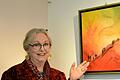 Marthy Steller-Vrolyk zeigt in der Ausstellung 'Malerei – Keramik – Skulpturen' in der Kirchenburg in Ostheim nicht nur Gemälde.