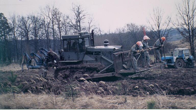 Minennachsuche in der Rhön zwischen Zimmerau und Rieth im Jahr 1991