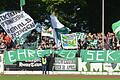 Die Fans des FC 05 Schweinfurt verstehen es, in ihrem Block bei Heimspielen für Stimmung zu sorgen. Sie warten auch schon auf das Ergebnis der Machbarkeitsstudie, ob das Willy-Sachs-Stadion für die Dritte Liga umgebaut werden könnte.