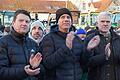 CSU-Landtagsabgeordneter Steffen Vogel (rechts) am Montag beim Bauern-Protest in Bad Neustadt mit (von links) Innenstaatssekretär Sandro Kirchner, Bürgermeister Michael Werner und Christof Herbert, CSU-Chef in Rhön-Grabfeld.&nbsp;