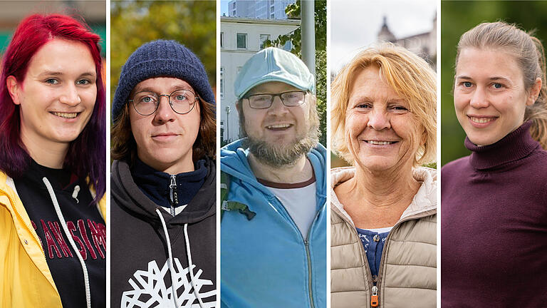 Johanna Lieberth, Lucas Gscheidle, Georg Adelmann, Angela Deyerling und Sarah Manzer (von links) erzählen, warum und wie sie sich für Klimaschutz einsetzen.