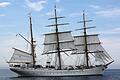 Hanse Sail Rostock       -  Wolz Nautic aus Acholshausen liefert das neue Teakdeck für das Segelschulschiff der Deutschen Marine, die Gorch Fock II.