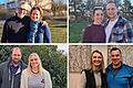 Sie sind mit der Arbeitsaufteilung im Haushalt ziemlich zufrieden: Martin und Ina Redweik (oben von links), Ann-Kathrin und Daniel Heumann, Benedict und Kathrin Vogl (unten von links) sowie Martina und Tobias Z..