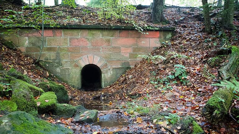 Bauwerk 81. Die Entwässerung des Bettlersruhbrunnens im Gemarkungsbereich Burgsinn.