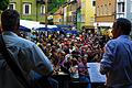 32. Stadtfest Bad Brückenau: Rüdiger Kutzner (links) begleitete Jürgen Mohr bei dessen musikalischer Hommage an seine Heimatstadt Bad Brückenau.