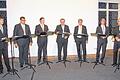 Begeisterten vielstimmig: Die &bdquo;Lords oft the Chords&ldquo; (von links) Jochen Patscheke, Daniel Schreiber, Florian Schmitt, Frederik Diehl, Tobias Brommann, Marcus Stäbler und Christoph Drescher glänzten mit Liedern aus &ldquo;Heimat und Fremde&ldquo;.