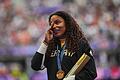 Paris 2024 - Leichtathletik       -  Tränen der Freuden verdrückte Kugelstoß-Olympiasiegerin Yemisi Ogunleye.