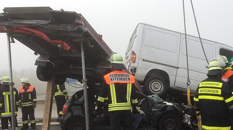 Dichter Nebel führte zu einer Massenkarambolage auf der A 7.