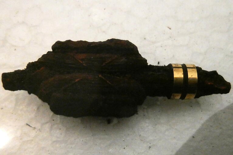 Der Rotor eines kleinen Motors: Die Schleifringe sind, laut dem Heimatforscher aus Gold.