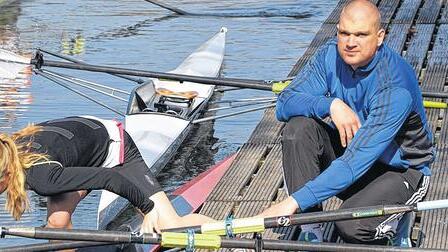 Neuer Trainer: Alin Irincu hat Großes vor mit dem Nachwuchs des Schweinfurter Ruder-Club Franken. Im Bild ist er mit seinem Schützling Claudia Karrlein.