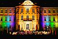 Prächtig illuminierte Traumkulisse: Das Wernecker Schloss bot den beiden Orchestern von Werneck und Kürnach den perfekten Rahmen für ein Klangerlebnis.