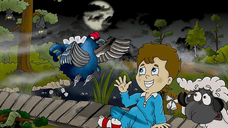 Stefanie Noe aus Unsleben hat einen Rhön-Reiseführer für Kinder geschrieben und illustriert. Den Rahmen bildet eine Kindergeschichte, eingebettet darin sind elf Ausflugs- und Wandertipps. Im Bild eine Szene aus dem Schwarzen Moor: Der Junge Carlo und das Rhönschaf Lambert treffen Birkhuhn Berti. Stefanie Noe aus Unsleben hat einen Rhön-Reiseführer für Kinder geschrieben und illustriert. Den Rahmen bildet eine Kindergeschichte, eingebettet darin sind elf Ausflugs- und Wandertipps. Im Bild eine Szene aus dem Schwarzen Moor: Der Junge Carlo und das Rhönschaf Lambert treffen Birkhuhn Berti.
