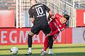 Gegen den FC Memmingen wurde Ivan Franjic (rechts, im Zweikampf mit Nikola Trkulja) in der Schlussphase eingewechselt.