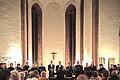 Der Chor des Musik- und Gesangvereins Zell a. Main beim Konzert in der evangelischen Versöhnungskirche in Zell.