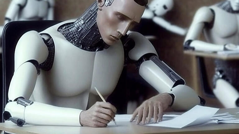 Eine mit Hilfe der Künstlichen Intelligenz 'Midjourney' erstellte Illustration. Auf den ersten Blick eine beeindruckende Leistung, aber es offenbaren sich auch Schwächen wie sechs Finger an den Händen.