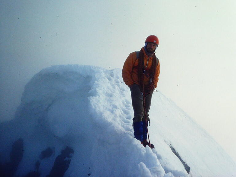 Siegfried Kimmel auf dem Gipfel des Eigers. Siegfried Kimmel auf dem Gipfel des Eigers.