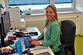 Jugendsozialarbeiterin Anna Wagner in ihrem Sprech-und Arbeitszimmer in der Realschule in Gerolzhofen.