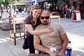 Ein Bild aus unbeschwerten Tagen: Der Ukrainer Vasyl Hohol mit seiner Frau Halyena in der Würzburger Innenstadt.