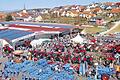 Im siebten Himmel der Landwirte: Die Frühjahrsmesse in Holzhausen von oben.