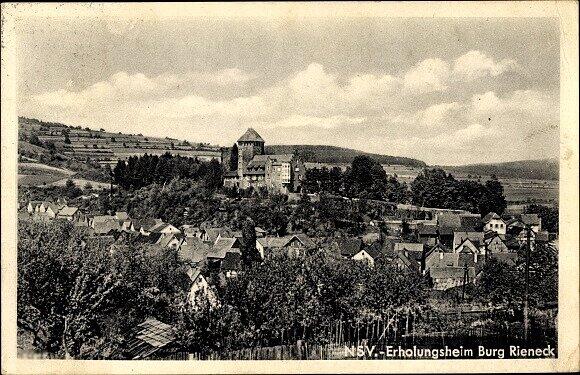 Eine alte Postkarte mit der Burg Rieneck als NSV-Erholungsheim, also wohl 1936 bis 1939 entstanden. Eine alte Postkarte mit der Burg Rieneck als NSV-Erholungsheim, also wohl 1936 bis 1939 entstanden.