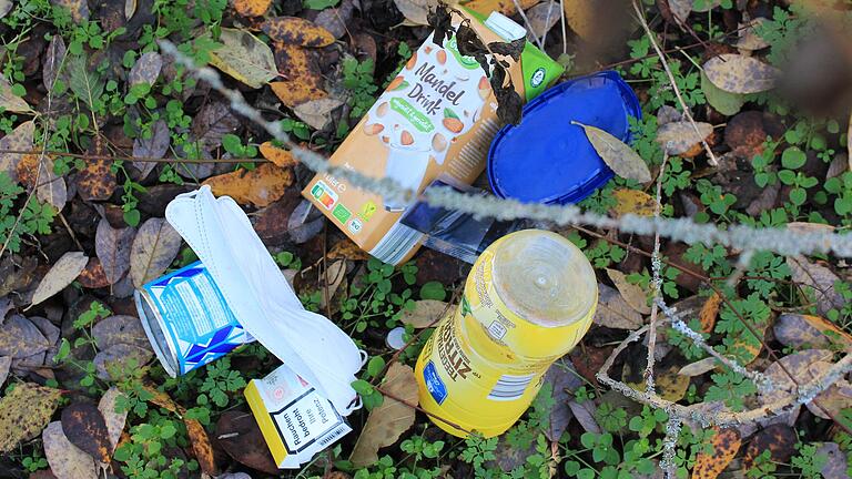 Ex und hopp: Leere Verpackungen liegen im Gebüsch.&nbsp;
