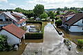 Günzburg Offingen Hochwasser Drohne Luftaufnahme.jpeg       -  Auch in Offingen bei Günzburg richtete das jüngste Hochwasser Anfang Juni schwere Schäden an.