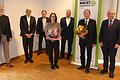 Wachwechsel an der Spitze der unterfränkischen Verkehrswacht (von links): Adi Schön, Vorsitzender der Verkehrswacht Schweinfurt, Wolfgang Gerstberger, Vizepräsident der Landesverkehrswacht, Landesgeschäftsführer Manfred Raubold, Diana Ruppert, Geschäftsführerin der Verkehrswacht Schweinfurt, der neue Bezirksvorsitzende Reiner Mader, Amtsvorgänger Dieter Aufderhaar sowie Eugen Ehmann, Regierungspräsident von Unterfranken.