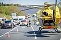 Voriges Jahr hob der in Ochsenfurt stationierte Rettungshubschrauber Christoph 18 zu 2015 Einsätzen ab. Dieses Bild eines Hubschraubereinsatzes entstand im April 2020 bei einem Unfall nahe Marktheidenfeld.