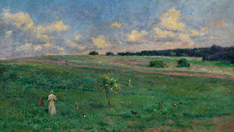 Nicht Renoir, nicht Monet, nicht Sisley. Sondern Ludwig von Gleichen-Rußwurm: 'Landschaft bei Bonnland', 1896 (Ausschnitt).