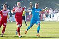 Jubelszenen nach dem gewonnenen Elfmeterschießen gegen 1860 München. Lukas Wenzel (rechts) war der Held des Toto-Pokal-Halbfinals im März 2022.