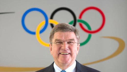 Vorteil       -  Thomas Bach erfährt in Deutschland eine breite Unterstützung aus dem Sport. Foto: Frank Rumpenhorst