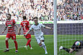 Borussia Mönchengladbach - FC Augsburg.jpeg       -  Mönchengladbachs Luca Netz jubelt nach seinem Tor zum 1:0 gegen den FCA.