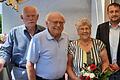 Glückwunsch zum 80. Geburtstag (von links): Paul Löser, Werner Nawarotzky,  Elfriede Fleischer und Norbert Zirnsak.