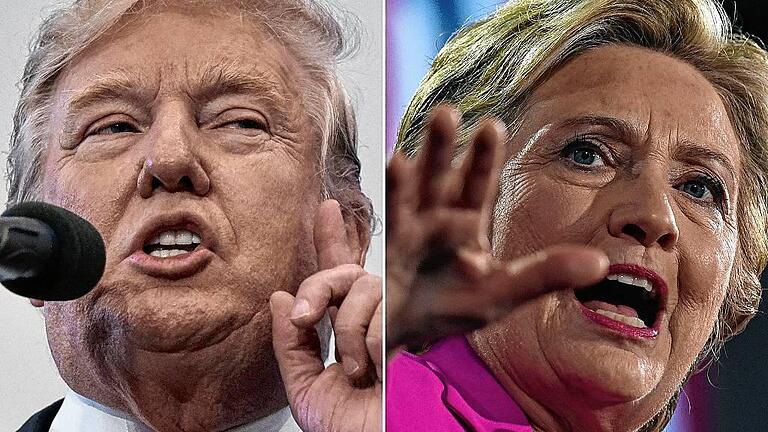 Trump Campaigns In New Hampshire       -  Kontrahenten in einem schmutzigen Wahlkampf: Donald Trump und Hillary Clinton