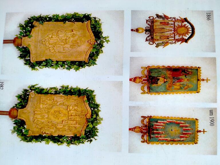 Die Vortragebilder von Goßmannsdorf, abgebildet im Kirchenführer Pfarrkirche St. Margaretha Die Vortragebilder von Goßmannsdorf, abgebildet im Kirchenführer Pfarrkirche St. Margaretha