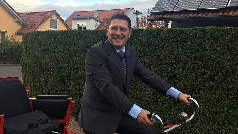 René Wohlfart will Bürgermeister von Kürnach werden. René Wohlfart will Bürgermeister von Kürnach werden.