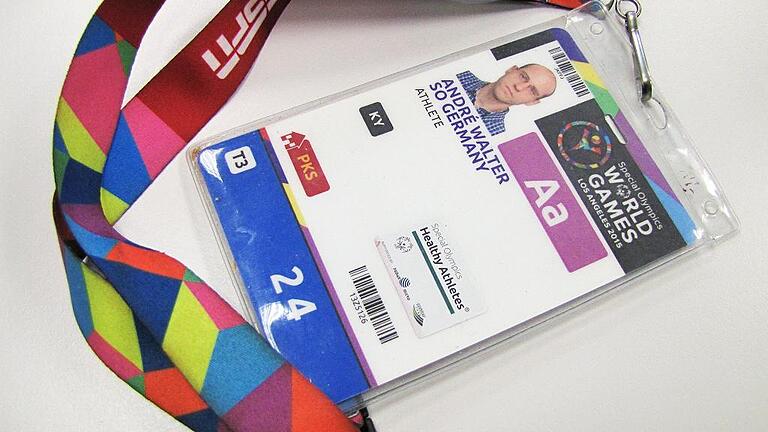 Andenken: der Athletenpass Andre Walters von den Special Olympics.