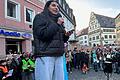Demonstration gegen rechts am vergangenen Samstagnachmittag in Kitzingen: Melisa Kasikcioglu rief zum Handeln auf, ehe es zu spät ist.