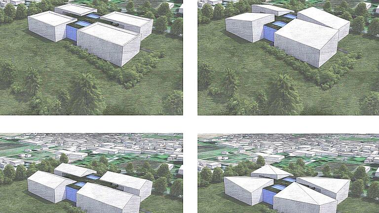 Die Kosten für die vier vorgeschlagenen Varianten – begrüntes Flachdach, Pultdach aus Metall, Steildach, und Pult-Faltdach aus Metall – liegen bei einer Dachfläche von etwa 1900 Quadratmetern jeweils rund um eine Million Euro.