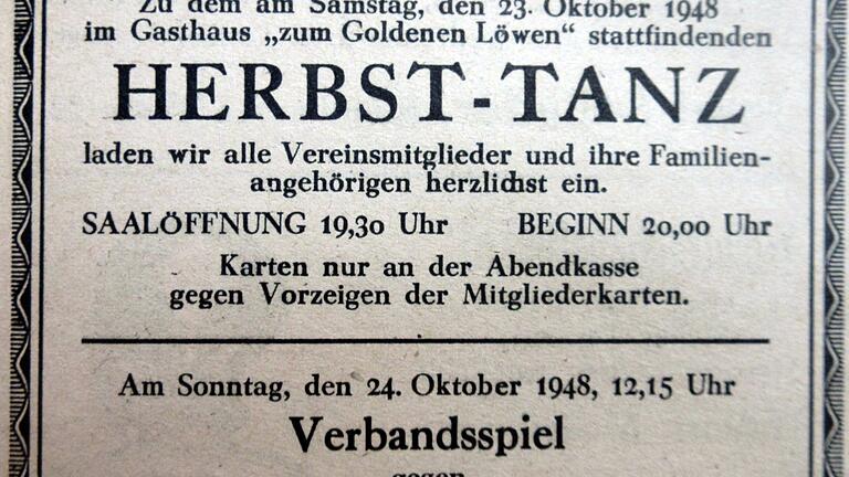 So war es einst: Werntal-Zeitung vom 23. Oktober 1948. So war es einst: Werntal-Zeitung vom 23. Oktober 1948.