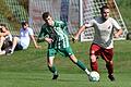 Raphael Sturdza (rechts) und die SG Herbstadt/Irmelshausen kassierten im Heimspiel gegen den FC Untererthal (links Elias Schneider) die erste Saisonniederlage.