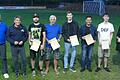 Ehrungen beim TSV-Hohenfeld (von links): Vorsitzender Rainer Knauf und Volker Pudenz ehrten Michael Schmidt, Herbert Knöll, Florian Knauf, Christian Weichselfelder, Niklas Thomas und Melanie Brückner.