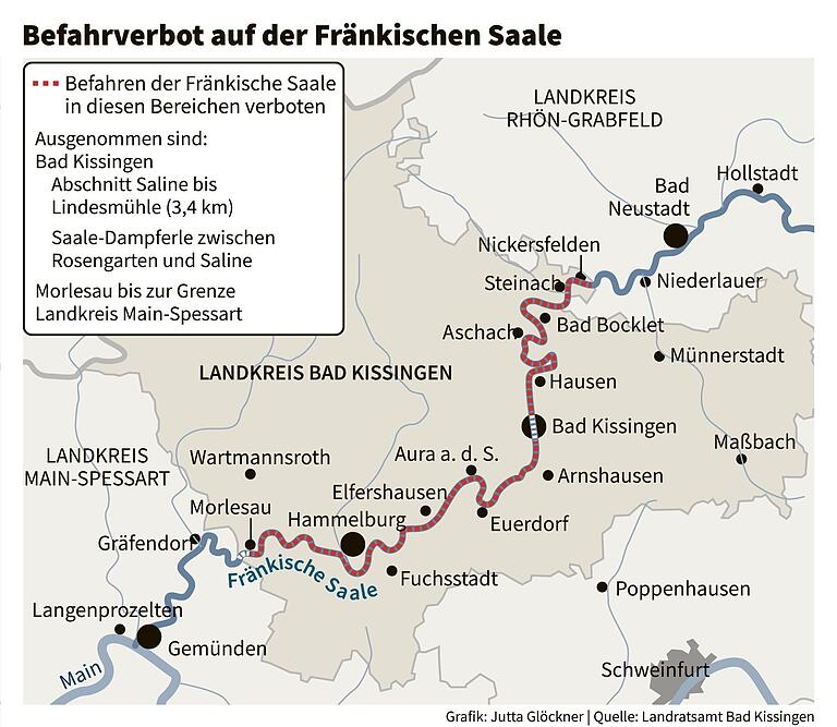 Befahrverbot für die Saale: Rhön-Grabfeld schickt seinen eigenen Baumgutachter und wünscht sich bessere Uferpflege Befahrverbot für die Saale: Rhön-Grabfeld schickt seinen eigenen Baumgutachter und wünscht sich bessere Uferpflege
