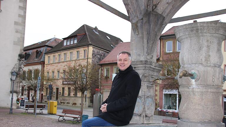 Patrick Bindrum       -  Patrick Bindrum am Hammelburger Brunnen.