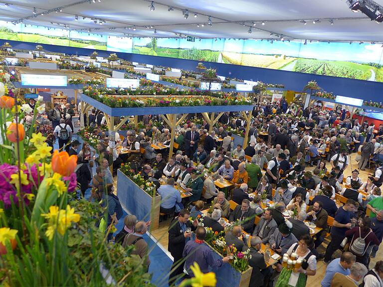 Immerzu tönt aus der Bayernhalle Stimmengewirr und Blasmusik. Hier ist es voller Menschen und es zeigt sich: Bei Wein und Bier ist es gesellig. Immerzu tönt aus der Bayernhalle Stimmengewirr und Blasmusik. Hier ist es voller Menschen und es zeigt sich: Bei Wein und Bier ist es gesellig.