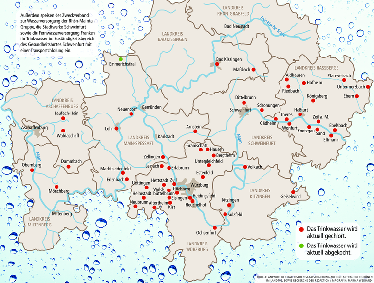 Trinkwasser: In fünf Jahren 70 Störfälle in Unterfranken Trinkwasser: In fünf Jahren 70 Störfälle in Unterfranken
