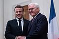 Steinmeier und Macron.jpeg       -  Bundespräsident Frank-Walter Steinmeier begrüßt den Präsidenten von Frankreich, Emmanuel Macron, im Schloss Bellevue.