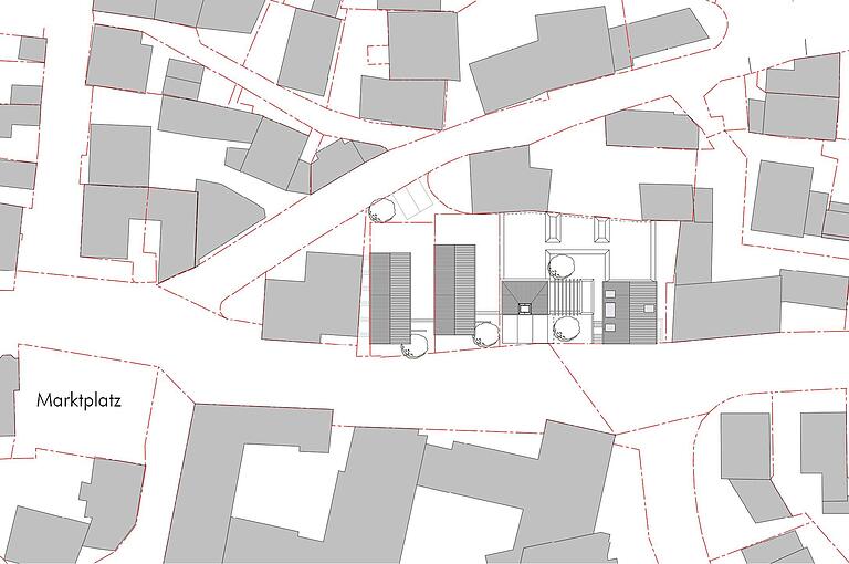 So integriert sich die geplant Tagespflege Höchberg in den Ort. So integriert sich die geplant Tagespflege Höchberg in den Ort.