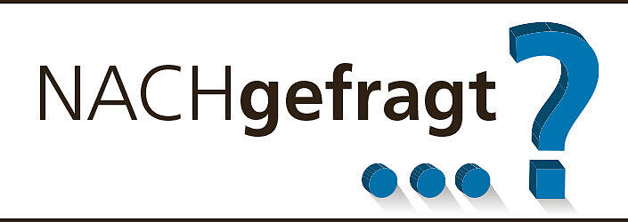 Logo Nachgefragt. Logo Nachgefragt.